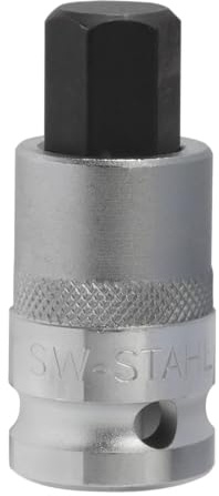 SW-Stahl 05108SB Inbuseinsatz 1/2 Zoll - 14 x 53 mm Steckschlüsseleinsatz | Kurzer Innensechskant Schraubendreheinsatz aus Chrom-Vanadium-Stahl, 12,5 mm Antrieb, Premium-Qualität auf Kunststoffhalter