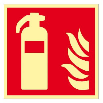 Protection contre l'incendie caractères – Protection incendie Panneau extincteur plastique réfléchissant autocollant 148 x 148 mm