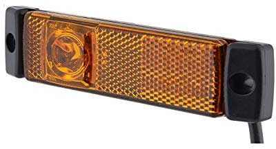 HELLA 2PS 008 645-001 Seitenmarkierungsleuchte - Begrenzungsleuchte - Anhänger - Wohnwagen - LED - 24V - Schraubanschluss/Anbau - CCC/ADR/GGVS - Kabel: 1500mm - Stecker: offene Kabelenden