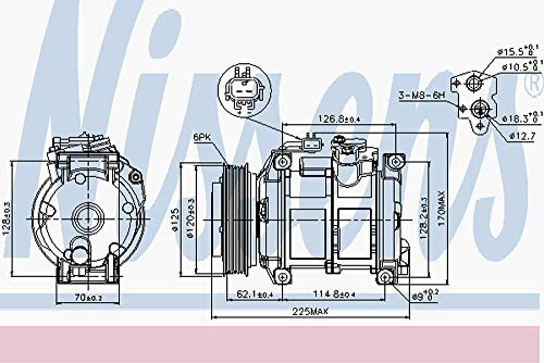 NISSENS Kompressor, Klimaanlage 89074 | Kompatibel mit: CHRYSLER VOYAGER IV