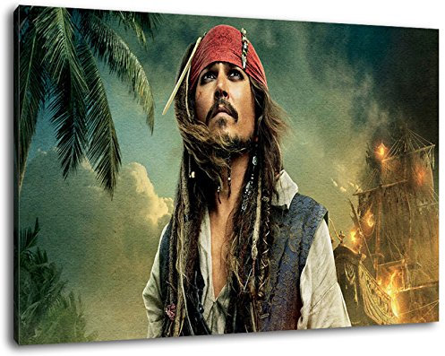 PrintArtGalery Pirates of The Caribbean Leinwandbild auf Holzrahmen gespannt Größe: 80x60 cm