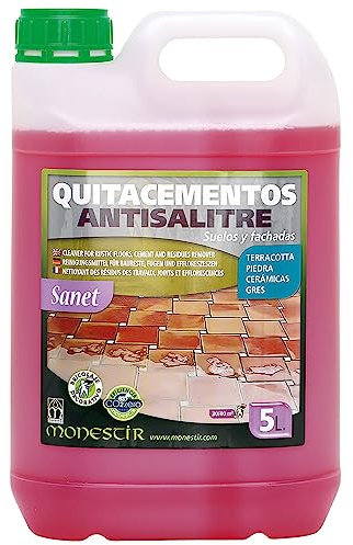 Monestir SANET Quitacementos Antisalitre Limpiador restos de Obra Suelos 5 Litros