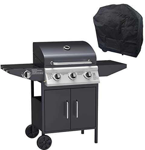 The Georgia 3 + 1 Gas BBQ in Black