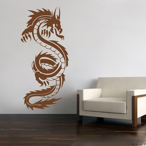 Drache Dragon Wandtattoo Wandsticker Auto Aufkleber Sticker Wandaufkleber Tattoo (100 x 46 cm)