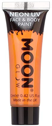 Moon Glow - Pintura corporal y facial intensa de neón UV – Intenso Naranja 12 ml