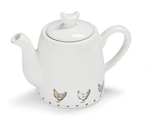 Cooksmart British Designed Ceramic Tea Pot | Large Teapot for Serving Hot Drinks | Tea Pots for All Family Sizes - Farmers Kitchen