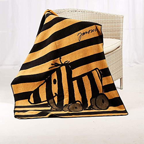 KOLTER Kuscheldecke Janosch Tigerente in schwarz gelb - original kuschlig warm in 100x150 cm