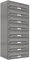 AL Briefkastensysteme 8 er Briefkastenanlage Aluminiumgrau RAL 9007, Premium Briefkasten DIN A4, 8 Fach Postkasten modern Aufputz