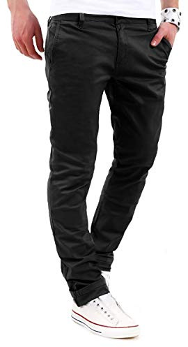 behype. Herren Basic Chino Jeans-Hose Stretch Regular Slim-Fit 80-0310