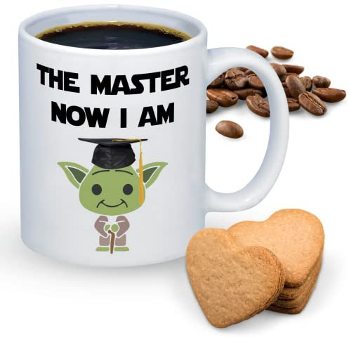 Suchmugs Masters Degree Graduation Gifts, Masters Graduation Gifts For Him, Master Graduation Gifts For Him, The Master Now I Am, MBA Mug, Masters Degree Graduation Gifts For Her