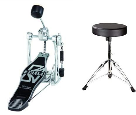 Tama HP30 Pedale Cassa & Rockjam Tamburo Regolabile Tamburo Sgabello Trono Sedile Imbottito