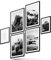 BLCKART Infinity Poster-Set Highland Cow - beidseitig bedruckte Wandbilder - schwarz weiße Premium Poster - Bilder zur Wanddekoration - Größe L 4x A3 und 2x A4