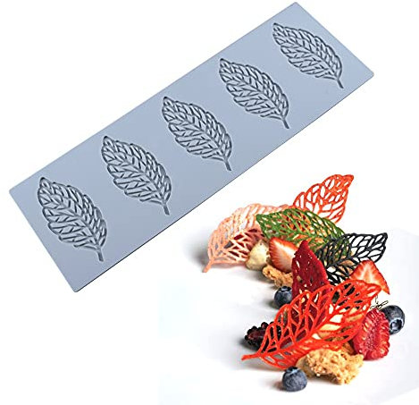 Cake Decorating Stencils, Templates Cake Printing Hollow Lace Decoration, 5 Holes Small Leaves