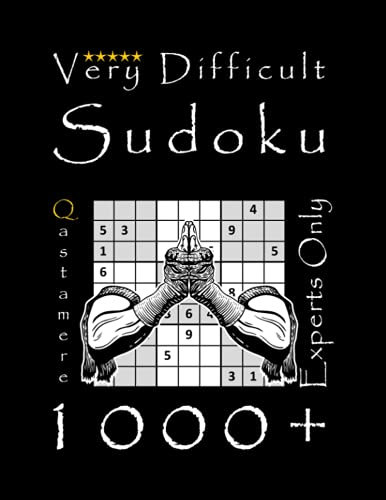 Very Difficult Sudoku: Sudoku 1000 Puzzles. All The Sudoku Are From Our Hardest Level. Insane! 1,000 Sudoku Puzzles With Solutions. Buy, Solve And ... Sudoku Puzzle Books For Adults. Experts Only!