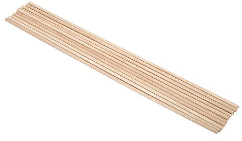 10 pièces 30 cm de long bricolage en bois Arts artisanat bâtons chevilles pôle tiges haute densité léger doux arbres bois outil 5 tailles à choisir(4MM*30CM)