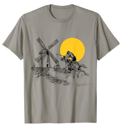 Don Quichotte contre le moulin à vent au soleil T-Shirt