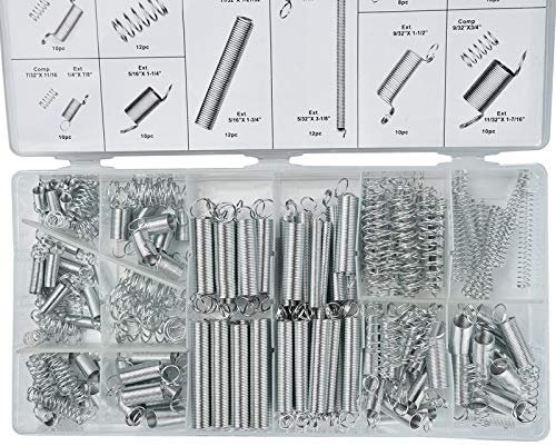 200pcs/lot Metal Steel With Storage Box Accessories Extension And Compression Coil Portable Hardware Tool Spring Set-1 Set With Box