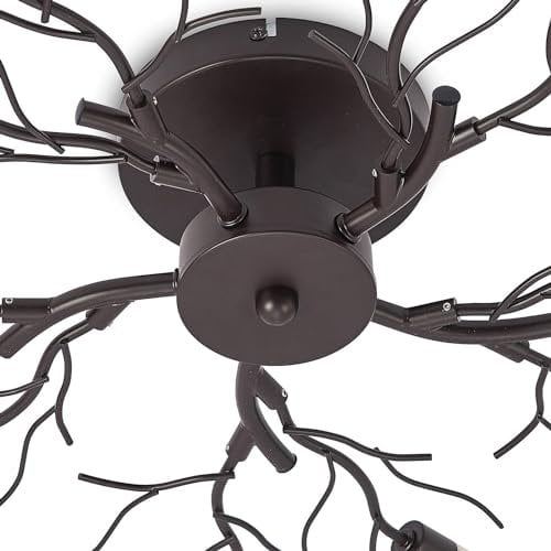 Lindby Deckenlampe Bigna (Modern) in Braun aus Metall (10 flammig, G9) - Deckenleuchte Lampe Wohnzimmerleuchte