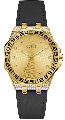 Guess Ladies 38mm Watch - Brown Strap Rose Gold Dial Rose Gold Tone Case