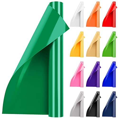 Artcut Iron On Vinyl, 12 x 3ft Heat Transfer Vinyl for Fabric, Shirts, Clothing, Bag, Shoes(Green)