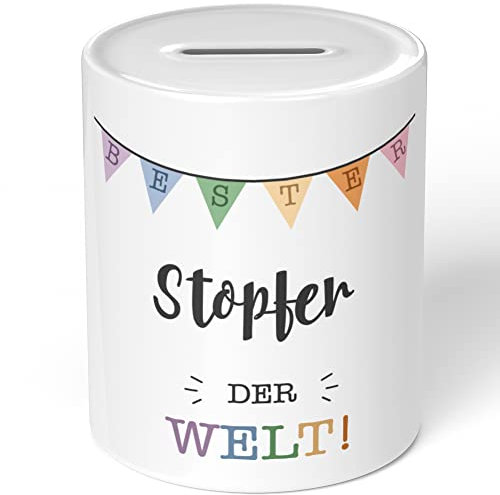 JUNIWORDS Spardose Sparbüchse, Bester Stopfer der Welt (5720946)