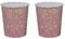 JVL Small Pink Sparkle Waste Paper Bin, Set of 2