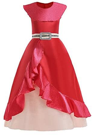 Lito Angels Prinzessin Elena Kostüm Rotes Kleid Verkleidung für Mädchen Kinder Größe 7-8 Jahre 128 (Tag-Nummer 0L)