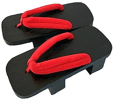 Geta Hausschuhe,Japanische Clog Sandalen,Japanische Geta-Schuhe Aus Holz Traditionelle,Zwei Zähne High Heels,Reiner handgefertigter Fischgräten,Herren Damen,1 Paar