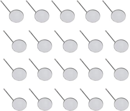 20PCS Zahnärztlicher Mundspiegel, Edelstahl Diagnostischer Zahnärztlicher Mundspiegel Intraoraler Zahnarztspiegel für die Innenseite des Mundes (5# 24mm)