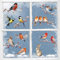 9 Blatt Fensterbilder Winter Vögel Fensterbilder Selbstklebend Weihnachten Frühling Fenstersticker Fensteraufkleber Fenster Kinderzimmer Party Deko Fensterfolie Fensterdeko (C)