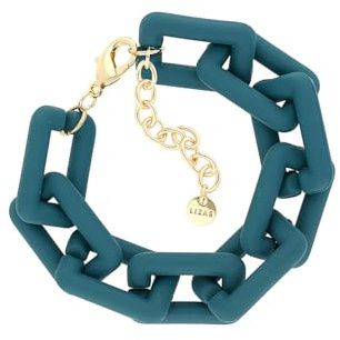 Lizas Gliederarmband Armband und Ketten MARSEILLE bunte Farben - rolo chain (türkis Armband)