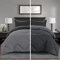 TOPLUXE Edredón 4 Estaciones para Cama 150, Edredón de Fibra 300gr/m² Reversible Transpirable Lavable (220x240cm, Gris & Gris Claro)