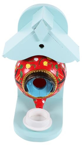 HAKIDZEL Dekoratives Gartenvogelhaus aus Keramik in Teekannenform mit Wetterfestem Design Kreativer Nistkasten zum Aufhängen für Kleine Vögel Balkon und Terrasse