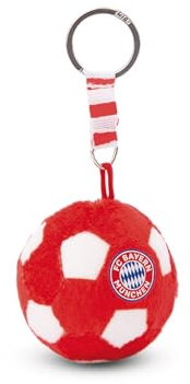 NICI 49996 Schlüsselanhänger FC Bayern MÜNCHEN Fußball 6cm rot-Nachhaltiger Begleiter Kuschelanhänger mit Schlüsselring für Schlüsselband, Schlüsselbund & Schlüsselhalter