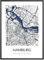 MJ-Graphics - Stadtkarte-Poster Hamburg - Bild mit schöner Karte & Koordinaten | Wandbild Din A3 in Galerie Qualität mit extra dickem 300g Posterpapier - FineArt Kunstdruck ohne Bilderrahmen