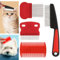 Molain Ensemble de peignes détachants pour chats et chiens - Outil de toilettage pour chiot et chaton - Rouge