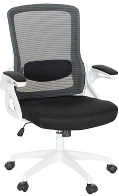 ALPHA HOME Bürostuhl Ergonomisch Schreibtischstuhl, Ergonomischer Computerstuhl Chefsessel mit Verstellbarer Kopfstütze,Lendenwirbelstütze, Armlehne,Wippfunktion bis 160kg belastbar(Weiß)