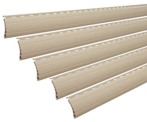 5 x Rollladenpanzer Lamelle Profil Ersatz für Rollladen Rolladen Ersatzlamelle in Mini oder Maxi, Farbe: grau, weiß oder beige (beige [45], K37P-149cm)
