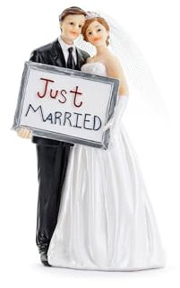 PartyDeco Figur Brautpaar Just Married | 14,5 cm