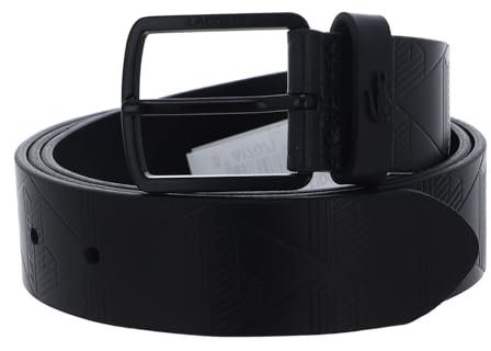 Lacoste Monogramme Embossed Belt W130 Noir