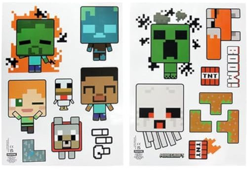 Minecraft Wall Decals, Multicolor, One Size