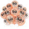 Unisun 50th Birthday Balloons for Women, 50th Birthday Decorations for Girl, Rose Gold 50 Anniversary Balloons Decor for Birthday Party Supplies