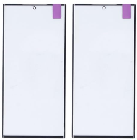 2 Piezas de Repuesto de Pantalla Original S23 Ultra, Kit de Reparación de Repuesto de Pantalla de Cristal de Lente Exterior Frontal (sin Pantalla LCD ni Digitalizador