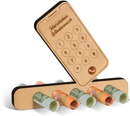 Giftota Lustige Handy-Geldgeschenke, Geburtstag Geschenke aus Holz, Geldgeschenk für Freunde, Familie, Liebhaber