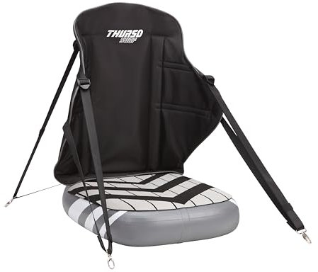 Thurso Surf Universal Inflatable Kayak Seat with Back Support - Sit-on-Top Adjustable Paddle Board Seat with Backrest Extra Sturdy Comfort for SUP, Canoe, Fishing and Boat