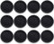 Set di piatti in plastica nera da 12 pezzi, 25 cm, facili da trasportare, da giardino, picnic, campeggio, ideali per bambini e adulti, piatti piani in plastica riutilizzabili