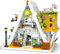 fisca 1413PCS Dreieckige Glasblumen Zimmer mit LED-Licht, Stadt Blumenladen Architektur-Baukasten für Kinder, Jugendliche,Erwachsene