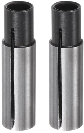 QUARKZMAN 2Stk Spannzange Bohrfutter Schraubendreher Adapter 1/4 auf 1/8 | CNC Gravur Bit Fräser Konverter, Für CNC Maschine Werkzeug