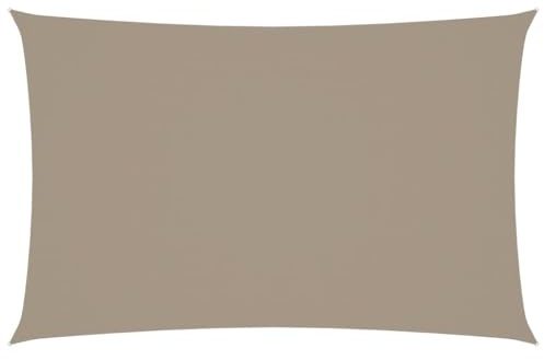 AUVYI Sonnensegel Garten Taupe Sonnensegel Rechteckig Spielplatz Balkon Wetterschutz Segel Baldachin UV Schutz Sonnensegel Rechtwinklig Oxford-Gewebe 2x5 m Outdoor Segel Pool