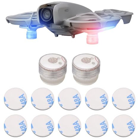Mini-Blinklichter für DJI NEO Drohne, Stroboskoplicht, universeller Schnellblitz, Drohne, hohes Licht, rot und blau, für DJI NEO Drohnenzubehör (2 Stück)